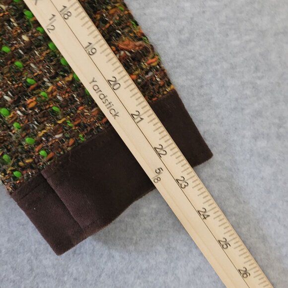 Talbots Womens Tweed Blazer Old Money Jacket Sz 8 Velvet Autumn Capsule Workwear - Picture 12 of 13